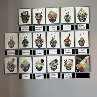 The menu when I visited.