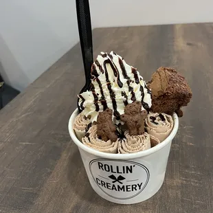 Fudge brownie ice cream