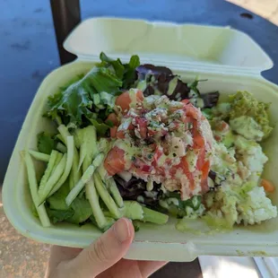 Showtime 1/2 salad &amp; 1/2 rice