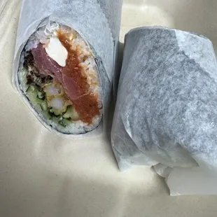 Best city of roses so tasty and delicious im recommend this sushi burrito!