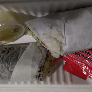  sandwich in a styrofoam container