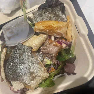 Salmon Skin Salad