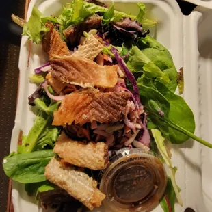 Salmon skin salad