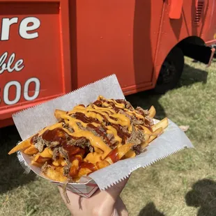 Loaded pulled pork fries - $13