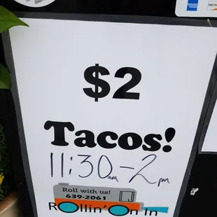  sign for $ 2 faces