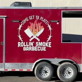  rollin'smoke barbecue trailer