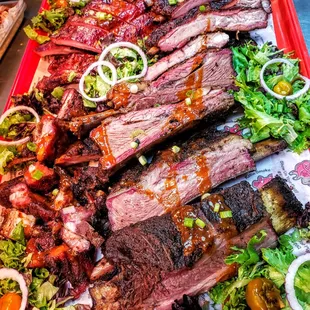 Ribs for days! Beef ribs, St. Louis Pork Spare Ribs and our Pork Babybacks, we have plates with all 3!!