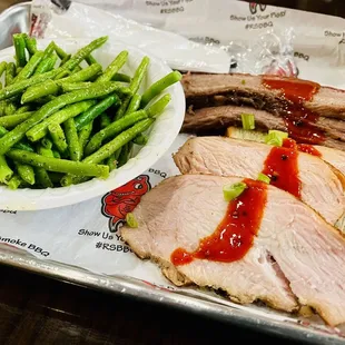 Smoked Turkey, Brisket, Green Beans