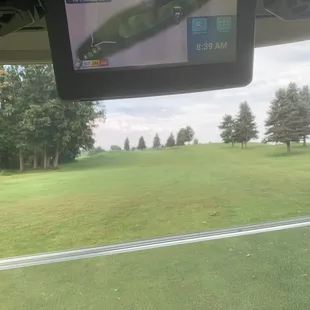 Wide open fairway, GPS carts