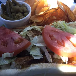 Chicken philly with green beans as my side