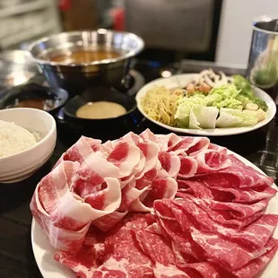 Beef Ribeye and Beef Belly.