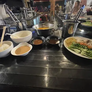 Rice, Sauces, Broth and Veggies