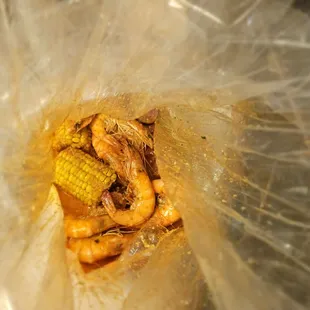 the inside of a plastic bag