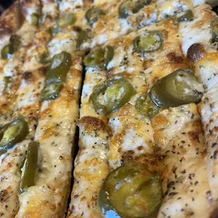 Jalapeño garlic cheese bread- pretty spicy but so yummy!