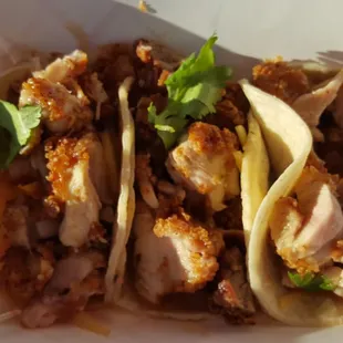 Thai Fried Chicken Tacos
