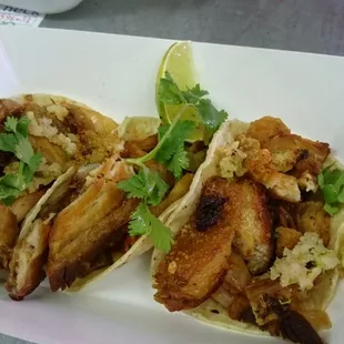 Crispy pork taco.