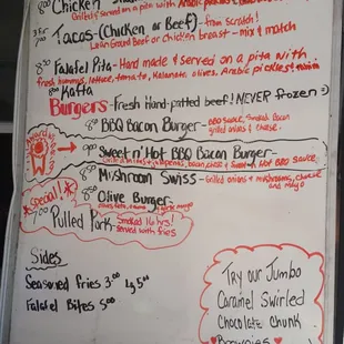 Rolling gourmet menu