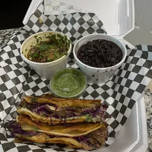 a plate of food on a table