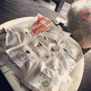 Samples of mushroom and herbal tinctures