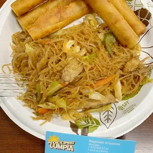 Pancit and lumpia