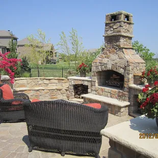 Firepit and pizza oven in one done for one of our fabulous clients