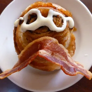 Bacon Morning Bun (all dressed up for a client's event!)
