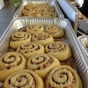 Delicious, fresh cinnamon rolls...a huge hit at work!
