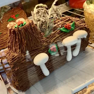Yule log cake