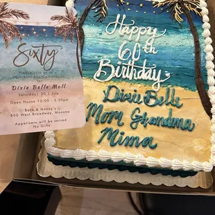 Invitation and cake!!! Amazing artwork with buttercream frosting! Absolutely incredible!