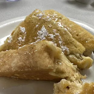Two piece french toast.