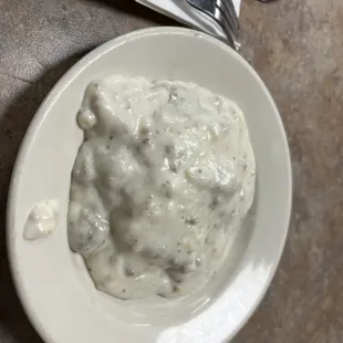 1/2 biscuit &amp; Sausage gravy