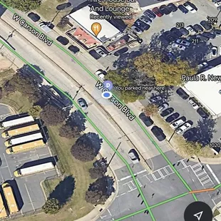 a map of a parking lot