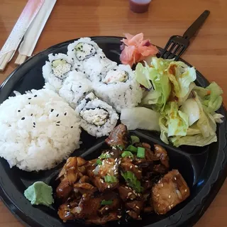 B. California Roll Plate and Drink