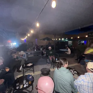 The Outside Patio with a live band