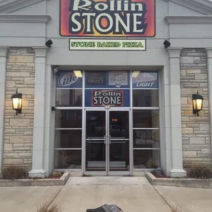 the front entrance of a store