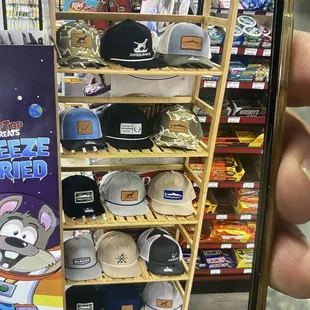 Tons of hats, and souvenirs