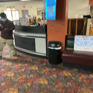 a man standing at the counter