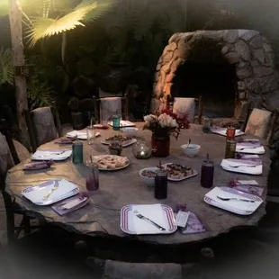 Dinner with the girls at Rolling Thunder Ranch's patio