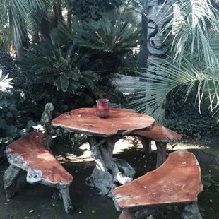 One of the unique sitting areas on the property