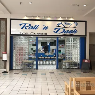 And here is a picture of our storefront, right next to the lower level JCPenney and horse carousel