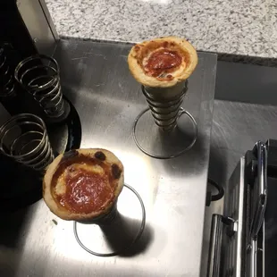 we are now serving pizza cones!