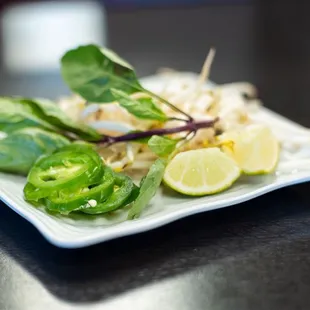 a plate of food on a table