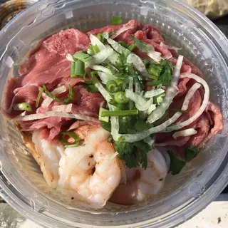 Rare Steak and Meatball Pho