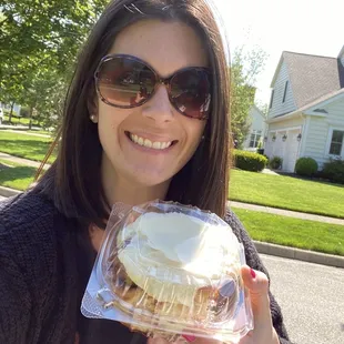 Look how big that Cinnamon Roll is!