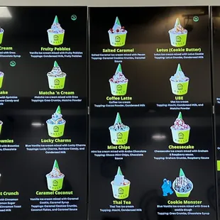 different flavors of ice cream