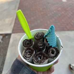 Coconut milk vanilla with oreo