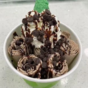 Chocolate Brownie in "holy" size.