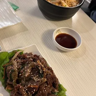 Bulgogi Plate, Spicy Ramen