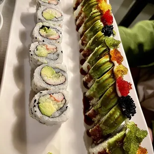 California Maki and Godzilla Roll