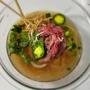 Filet Mignon Pho (Take Out so in my own bowl at home assembled)